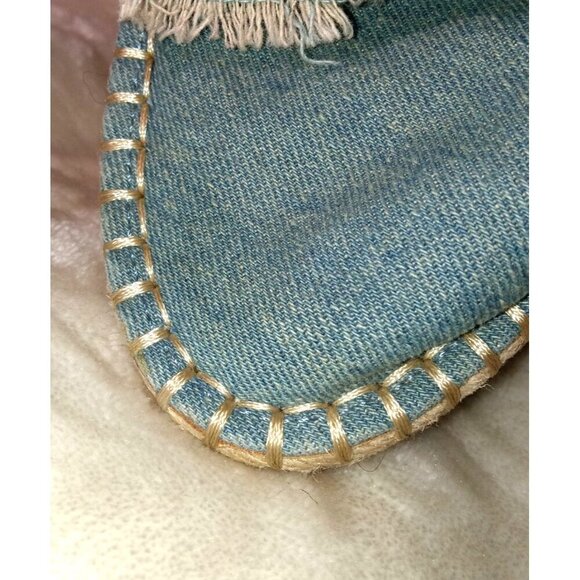 DV Espadrille Denim Bow Sandals Slip-On Style Size 7 - Picture 4 of 5